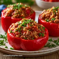Old Fashioned Stuffed Bell Peppers: Velvety and Cheesy