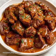 Easy Beef Tips with Gravy for 4 Servings