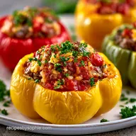 Stuffed Peppers: Ultimate Ground Beef Version