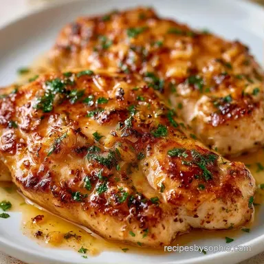 Boneless Garlic Chicken Recipe for 4 Recipe Card