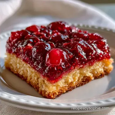 Cherry Pie Bars with Shortbread Crust
