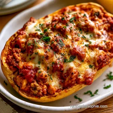 Chicken Parmesan Squash for 4 Servings Recipe Card