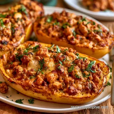 Stuffed Spaghetti Squash for 4 Servings Recipe Card