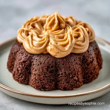 Chocolate Peanut Butter Cake (14 Slices) Recipe Card