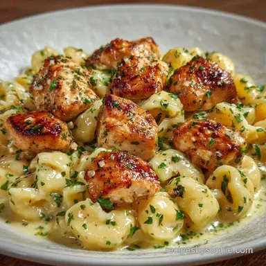 Creamy Garlic Chicken Pasta: 30 Min Recipe Card