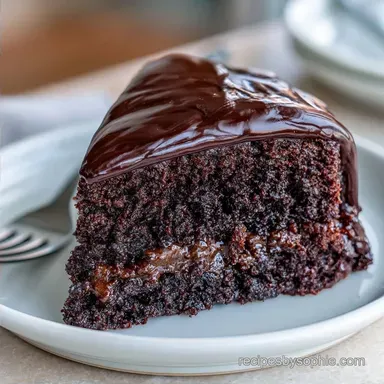 Easy Chocolate Fudge Cake for 12 Servings