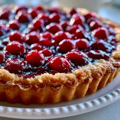 Easy Homemade Cherry Pie for 8 Servings Recipe Card