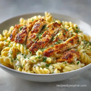 Garlic Chicken Alfredo Pasta in 30 Min