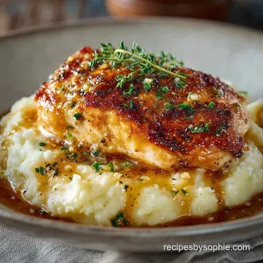Garlic Chicken Mash for 4 Servings Recipe Card