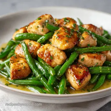 Garlic Chicken with Green Beans for 4