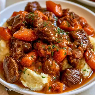 Irish Beef Stew with Mashed Potatoes