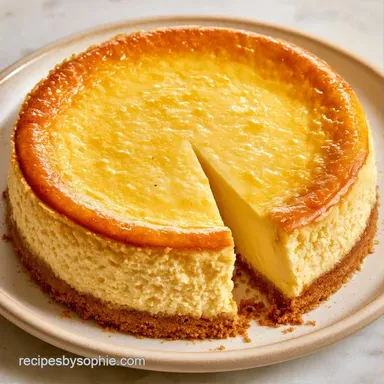 Lemon Ricotta Cheesecake for 10 Slices Recipe Card
