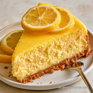 Lemon Ricotta Cheesecake for 10 Slices