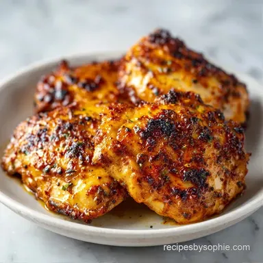 Pan Seared Garlic Thighs in 20 Minutes Recipe Card