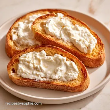 Savory Ricotta Toast in 8 Minutes Recipe Card