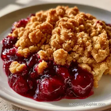 Simple Cherry Dump Cake for 12 Servings Recipe Card