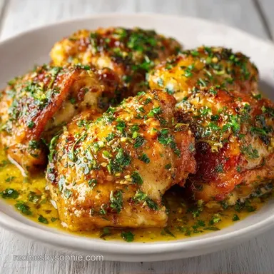 Skillet Garlic Chicken Thighs: Crispy Recipe Card