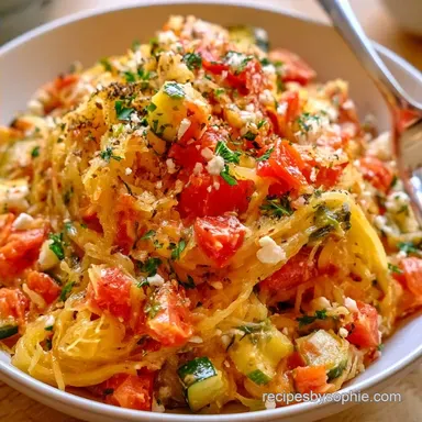 Roasted Spaghetti Squash Vegetables