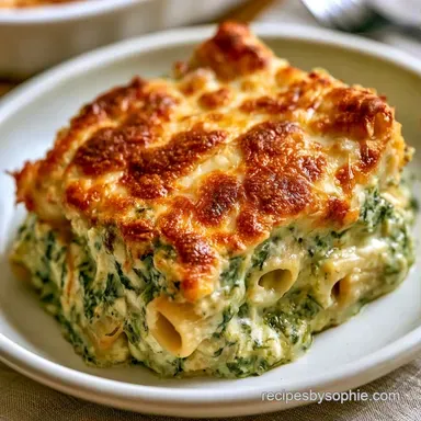 Spinach Ricotta Pasta Bake in 40 Minutes Recipe Card