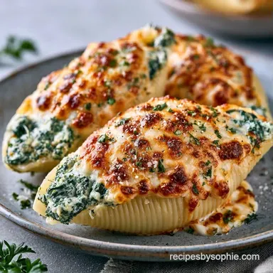 Spinach Ricotta Shells for 6 Servings Recipe Card