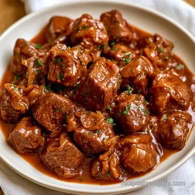 Stovetop Beef Stew with Onion Soup for 8 Recipe Card