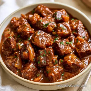Stovetop Beef Stew with Onion Soup for 8