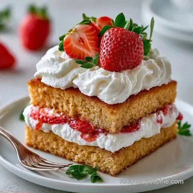Strawberry Whipped Cream Cake for 12