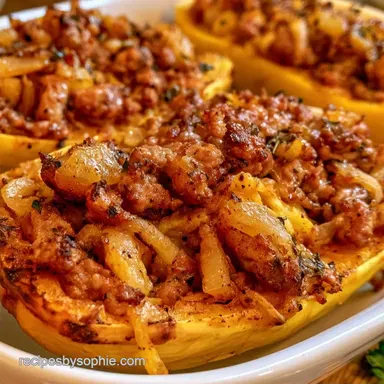 Stuffed Spaghetti Squash with Sausage