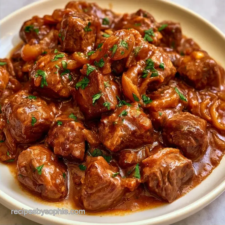 Tender Beef Tips and Gravy Crockpot