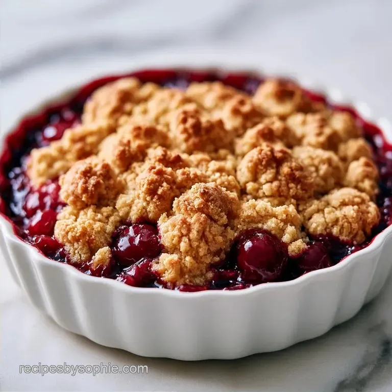 Cherry Crisp Recipe with Fresh Cherries