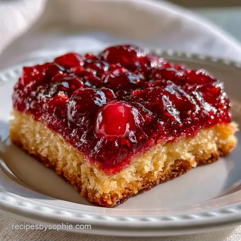 Guilt-Free Cherry Pie Bars with Shortbread Crust