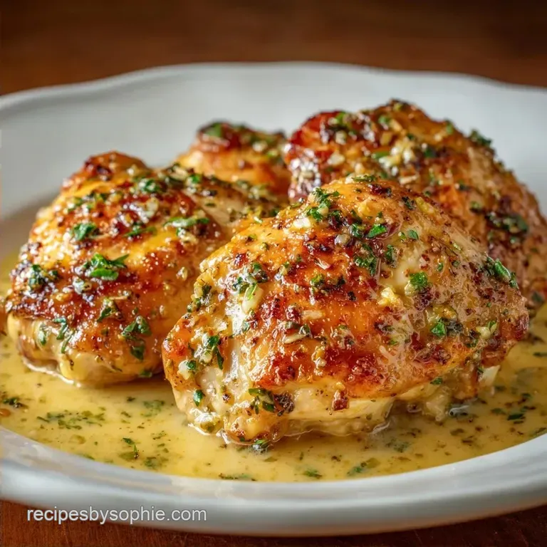 One-Pan Creamy Garlic Chicken Thighs: Pan-Seared