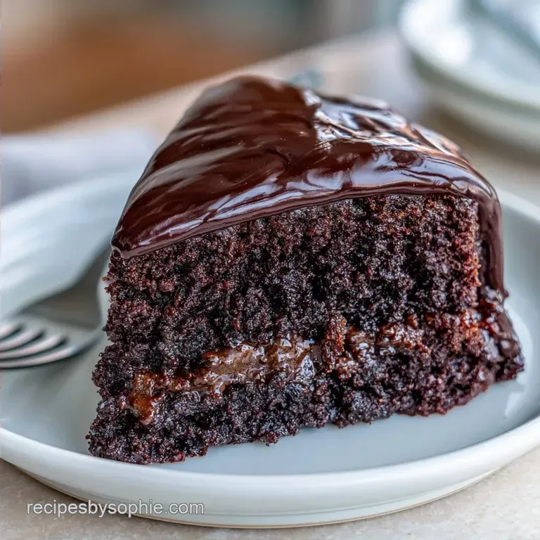 Easy Chocolate Fudge Cake with Cocoa Powder