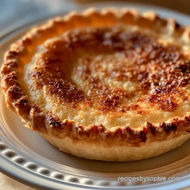 A perfectly baked golden pastry slice showing thin, buttery layers on a white porcelain plate with a linen napkin.