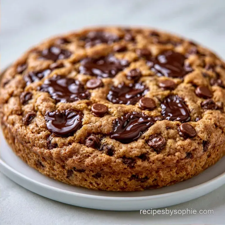 Giant Chocolate Chip Cookie Cake in 32 Minutes