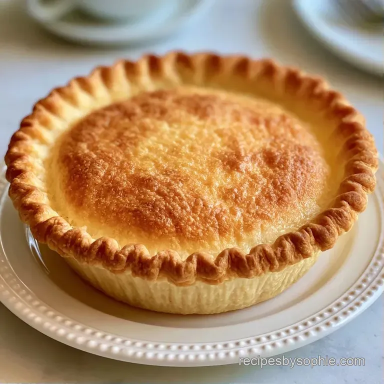 A perfectly crimped, golden pastry shell resting on a wire rack with a light dusting of flour on a wooden surface.
