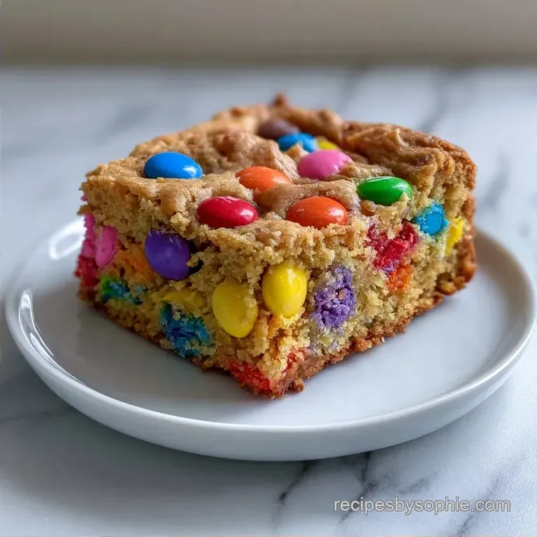 Guilt-Free Loaded MM Cookie Bars