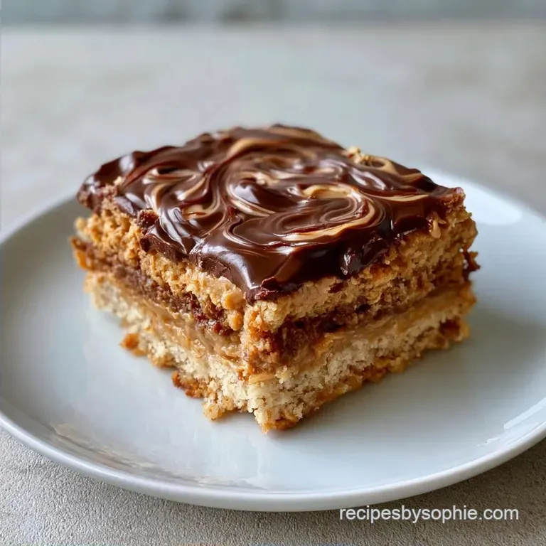 Old Fashioned Peanut Butter Chocolate Bars