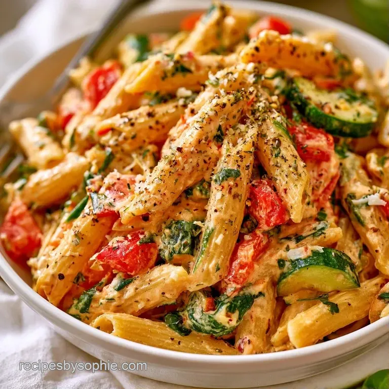 A swirl of creamy pasta topped with a dollop of white ricotta, fresh parsley, and a sprinkle of cracked black pepper.