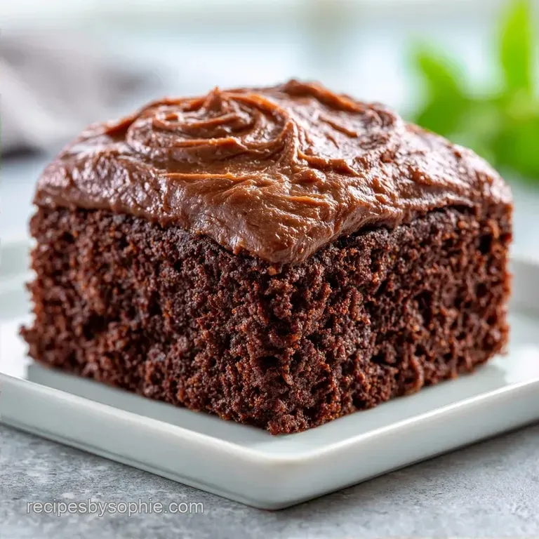 Simple Chocolate Sheet Cake with Glossy Glaze