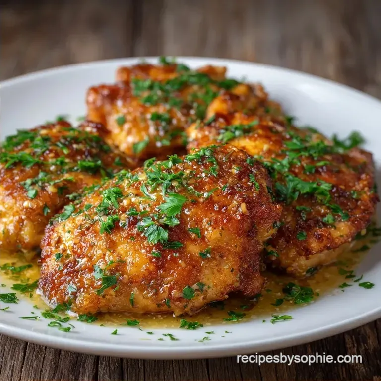 Skillet Garlic Chicken Thighs: Crispy and Juicy