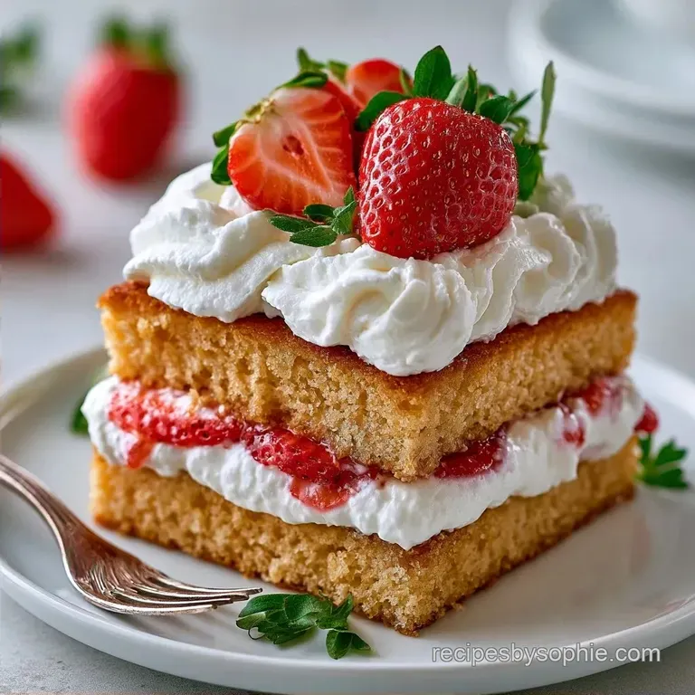 Strawberry Whipped Cream Cake: Airy and Fresh