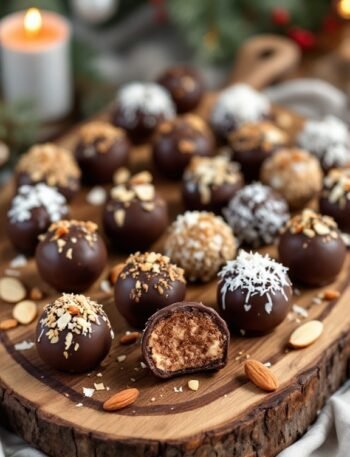 Chocolate-Covered Date & Almond Truffles