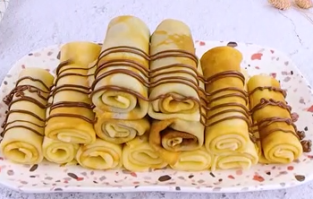 Hazelnut Cream Crêpe Rolls: A Delightful Treat!